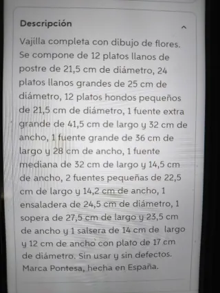 Plato de porcelana beige con flores colores pastel