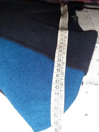 Abito lana Sisley nero/blu taglia S