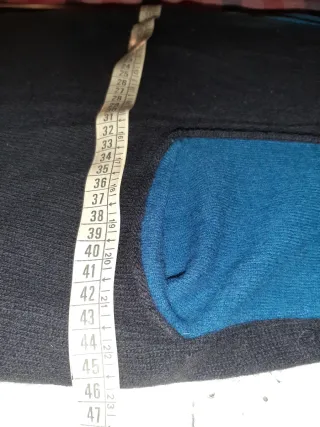 Abito lana Sisley nero/blu taglia S