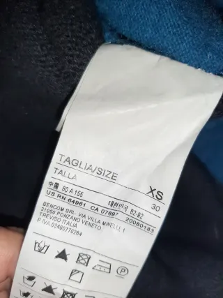 Abito lana Sisley nero/blu taglia S