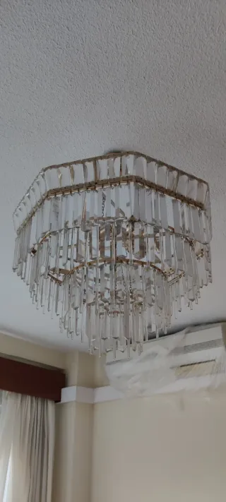 Lampara de techo cristal