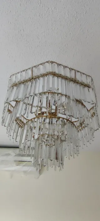 Lampara de techo cristal