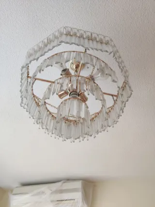 Lampara de techo cristal