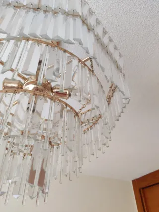 Lampara de techo cristal