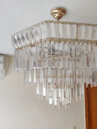 Lampara de techo cristal