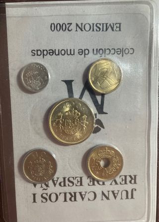 España 2000 cartera monedas Juan Carlos I