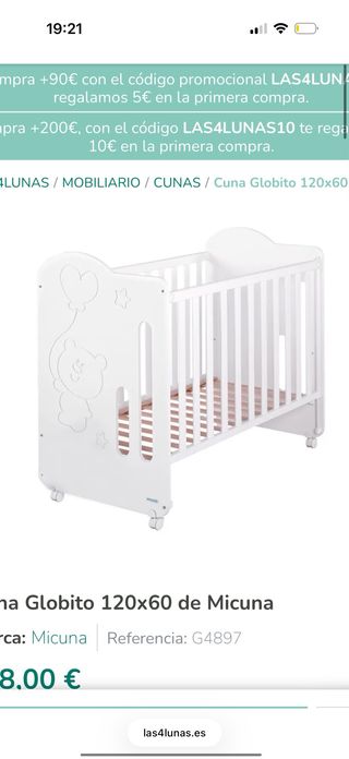 Cuna Micuna 120x60 Blanca