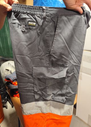 Pantalón Workteam Gris/Naranja Alta Visibilidad