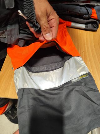 Pantalón Workteam Gris/Naranja Alta Visibilidad