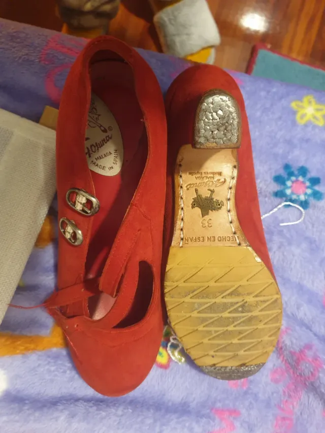 Tacones Flamenco Ojalá Rojos Talla 33