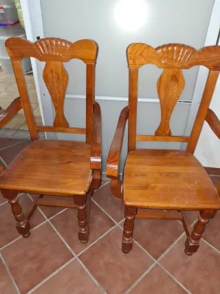 2 Sillones de Madera Rústicos de pino