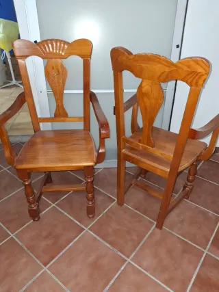 2 Sillones de Madera Rústicos de pino