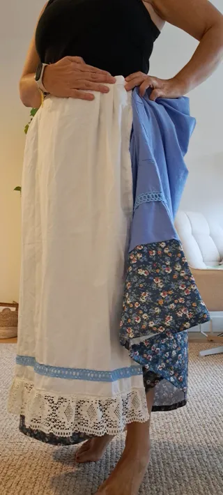 Falda 95cm y delantal casera,regional,aldeana,nesk