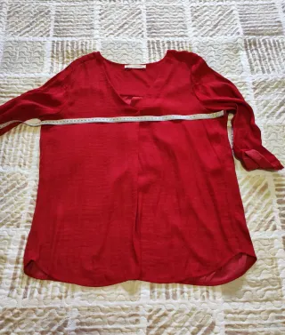 Blusa mujer roja manga larga