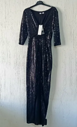 Maxi wrap dress elegante e scintillante(SCONTO)