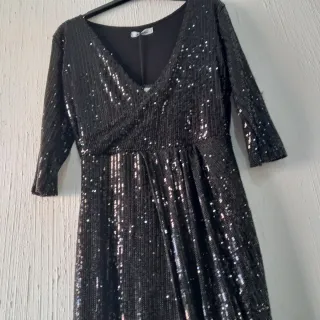 Maxi wrap dress elegante e scintillante(SCONTO)