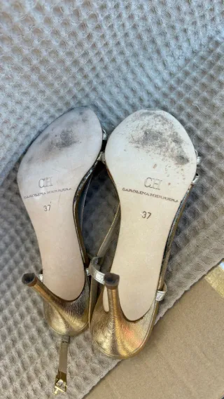 Tacones Carolina Herrera Flor Amarilla