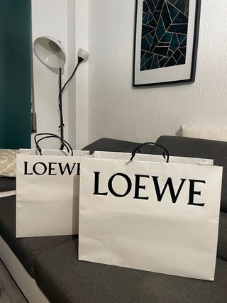2 Bolsas Loewe Blancas y Negras