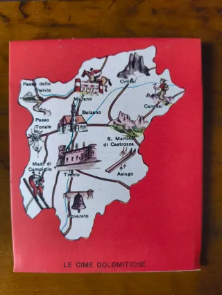 Rara Scatola Decorativa di fiammiferi - Colfosco