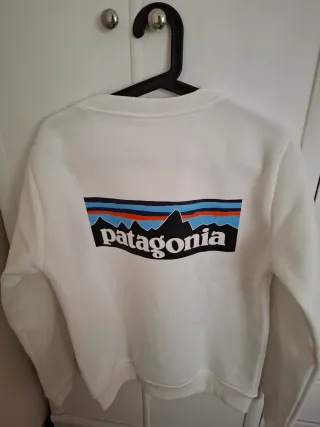 Sudadera con logo Patagonia Hombre Blanca