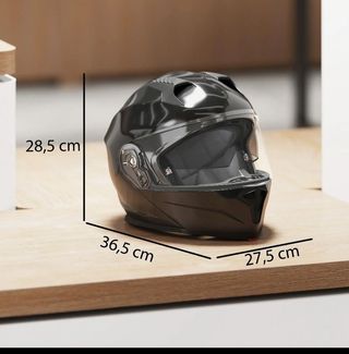 Casco Moto Negro Talla XL