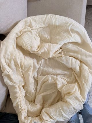 Funda capazo gemelar blanco roto