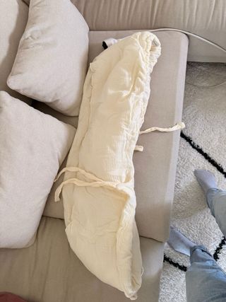 Funda capazo gemelar blanco roto