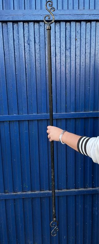 Barra para cortina de metal negra