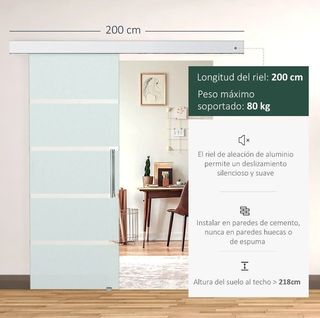 Puerta corredera cristal