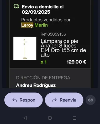 Lámpara de pie Anabel Leroy Merlin