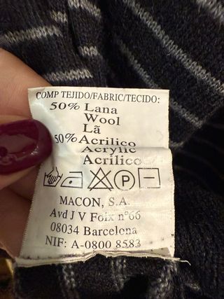 Jersey caballero lana rayas talla M