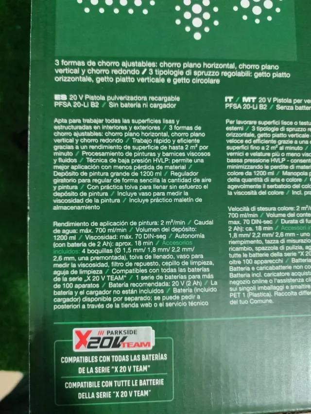 Pistola pulverizadora Parkside