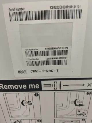 MINI Lavadora Candy CW50-BP12307U1-S 5kg