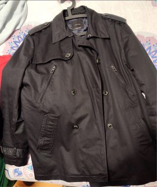 Gabardina Zara Negra Talla XL