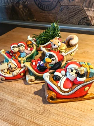 Set 6 Slitte Natalizie Decorative