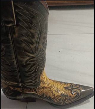 Botas Sendra Piel Serpiente Beige/Marrón