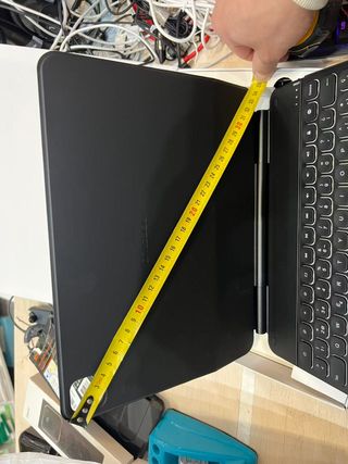 Dracool Custodia Tastiera per iPad Air 13 (M2/M3), iPad Pro 12,9" (6/5/4/3 Gen) con Trackpad Magic Type, 7 Colori Retroilluminati Bluetooth QWERTY Spagnolo Ñ, Nero