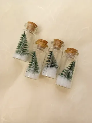 Bottigliette Natale Albero e Neve (4pz)