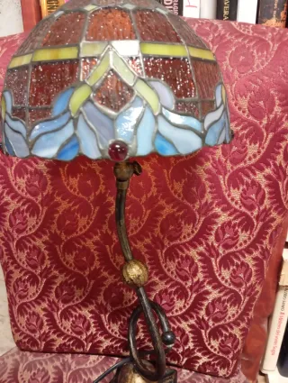 Lampada stile Tiffany Vetro Metallo