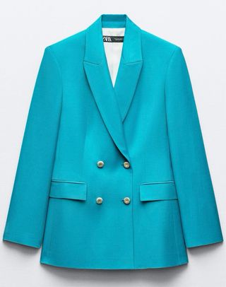 Traje de chaqueta y pantalón azul