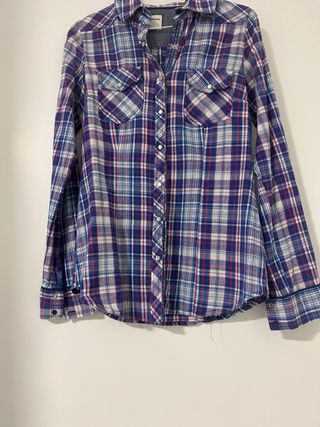 Camisa cuadros azul y roja Talla S