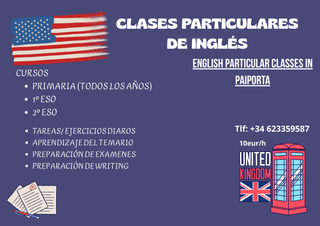 CLASES PARTICULARES DE INGLÉS EN PAIPORTA