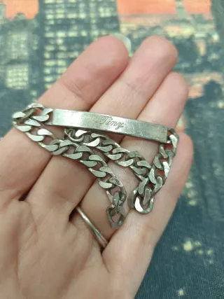 Pulsera de plata ley con nombre