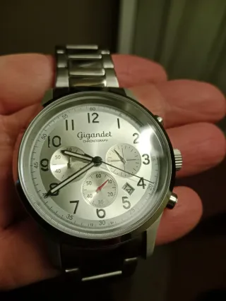 Reloj Gigandet Cronógrafo Plata y Blanco