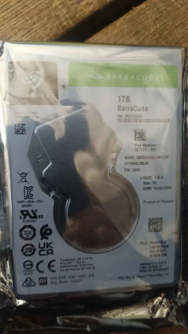 Disco Duro Seagate BarraCuda 1TB 2.5