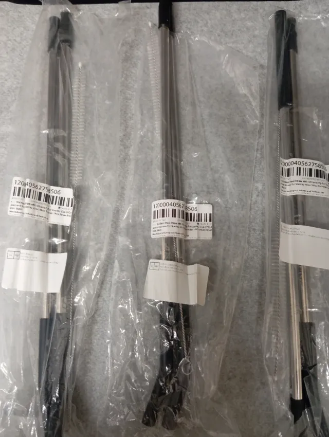 Pajitas Reutilizables Metal y Plástico