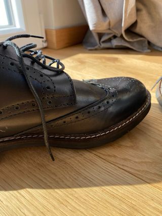 Scarpe in pelle stringate nere uomo