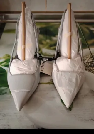 Zapatos Zara turquesa