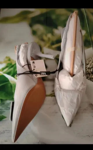 Zapatos Zara turquesa