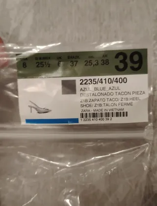 Zapatos Zara turquesa